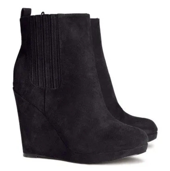 H&M Suede Wedge Boot Size 6 - Picture 2 of 4